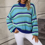 Casual Striped Knit Sweater