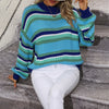 Casual Striped Knit Sweater