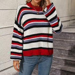 Casual Striped Knit Sweater