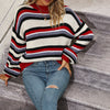 Casual Striped Knit Sweater