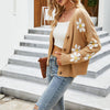 Casual Floral Knitted Cardigan