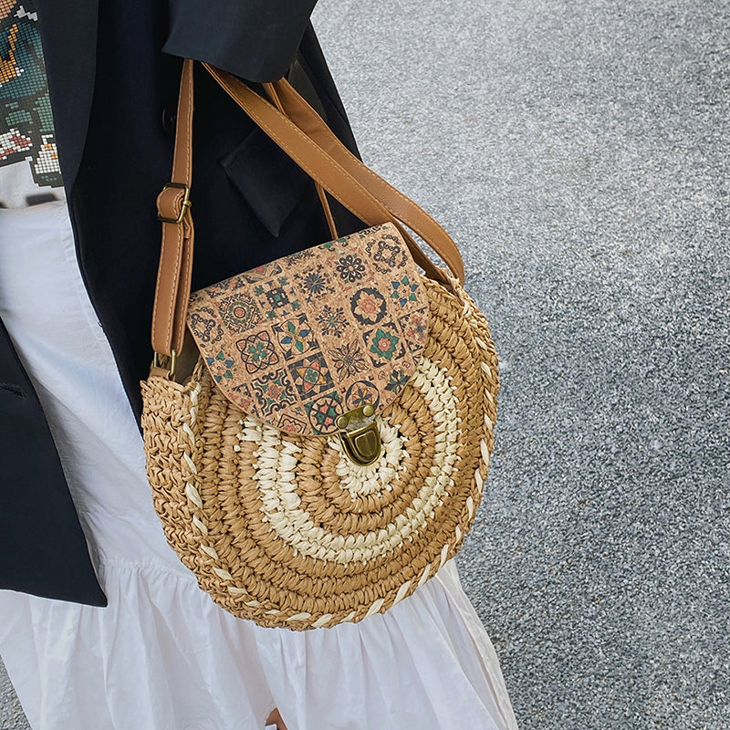 Ethnic Style Straw Bag