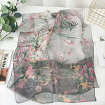 Vintage Floral Print Scarf