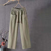 【Cotton and Linen】Solid Colour Casual Trousers