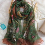 Vintage Floral Print Scarf