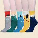 Cartoon Cat Print Socks