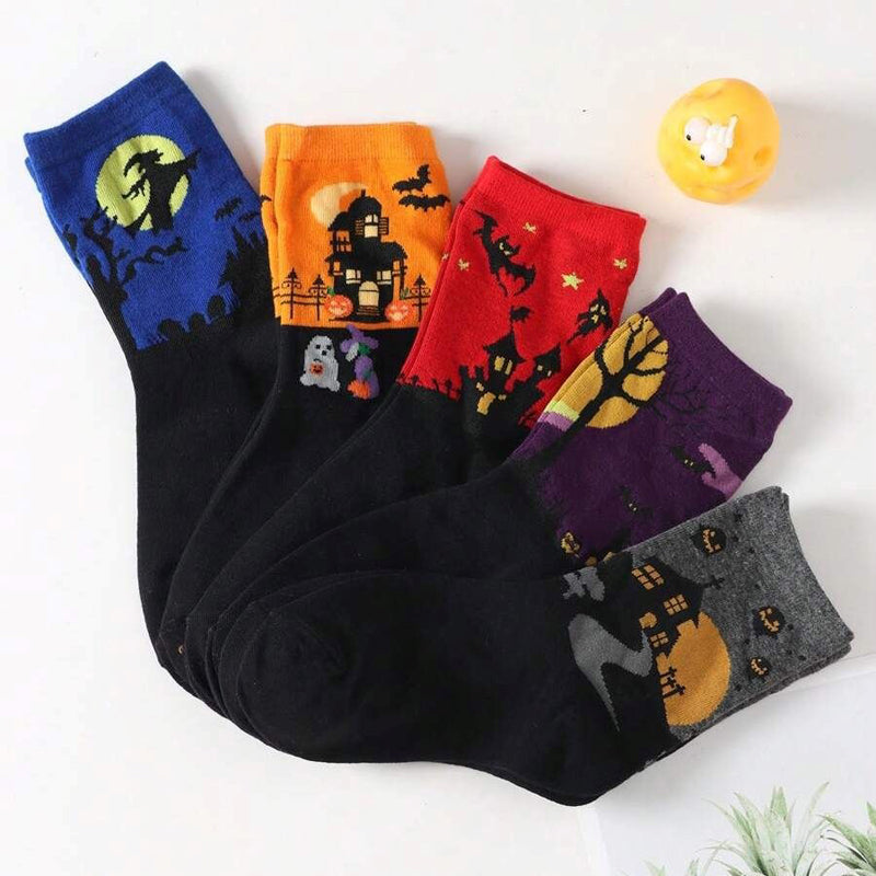 Pack of 5 Pairs of Halloween Socks