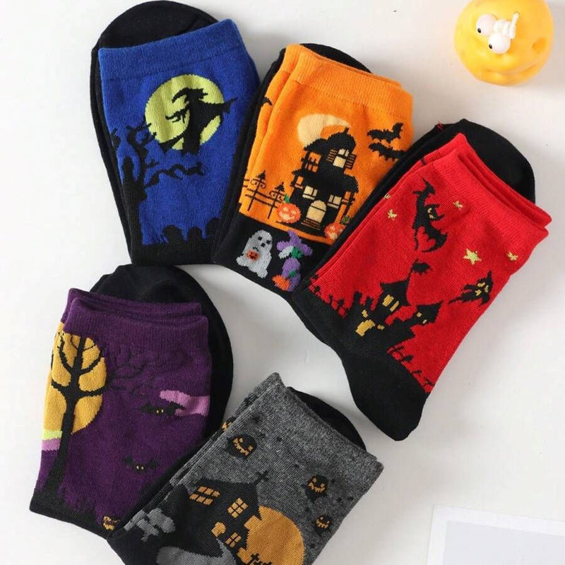 Pack of 5 Pairs of Halloween Socks