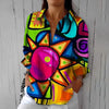 Colourful Abstract Print Blouse