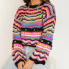 Colourful Striped Knit Sweater