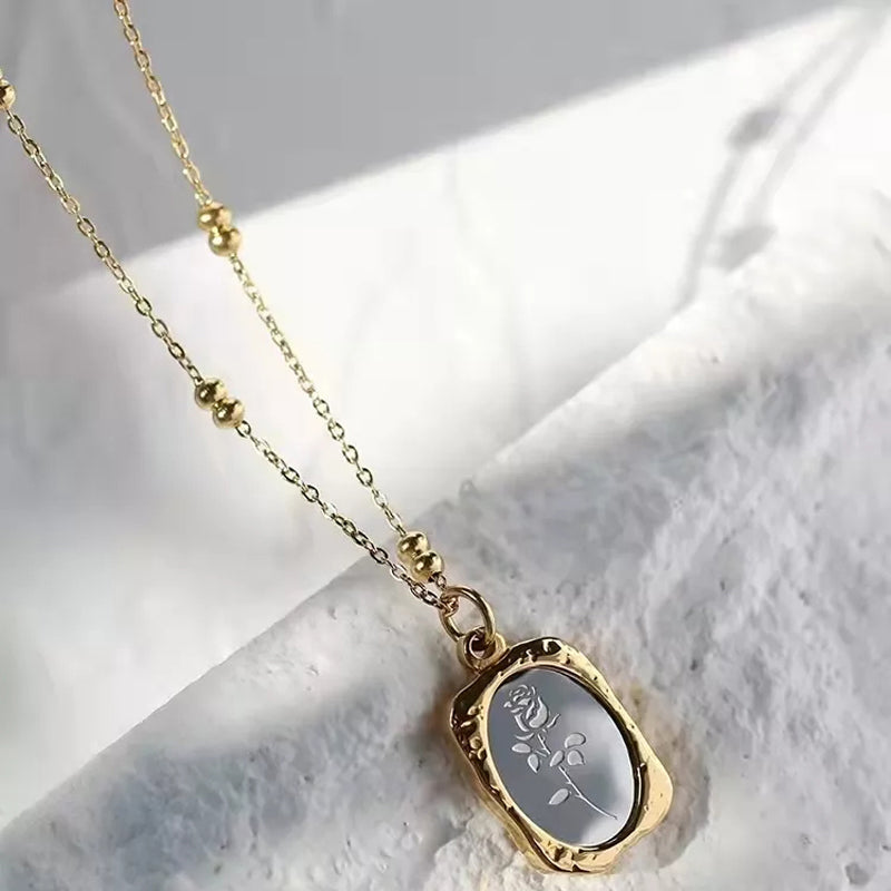 Retro Reflective Pendant Necklace