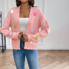 3D Floral Knitted Cardigan