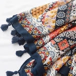 Vintage Ethnic Print Scarf