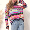 Colourful Striped Knit Sweater