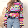 Colourful Striped Knit Sweater