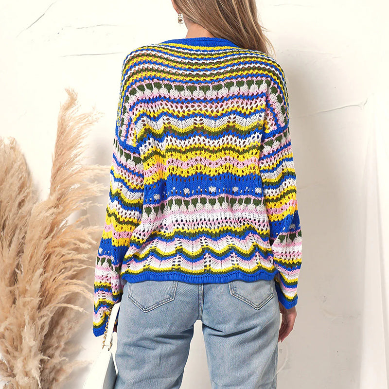 Colourful Striped Knit Sweater