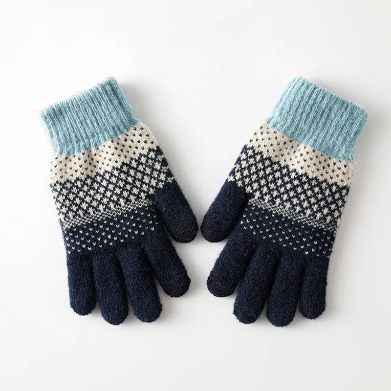 Warm Colour Block Gloves