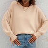 Casual Solid Colour Knit Sweater