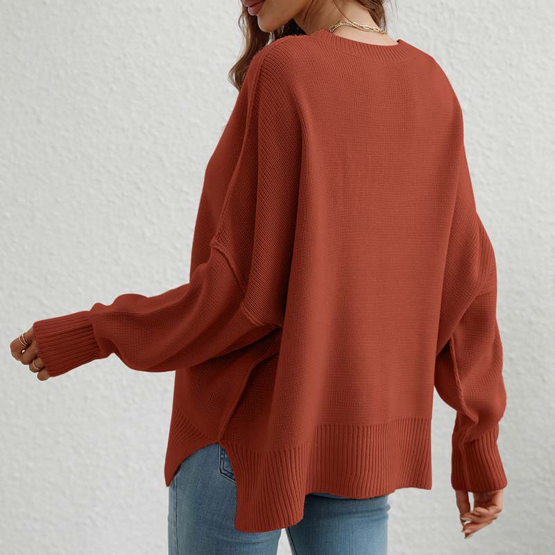 Casual Solid Colour Knit Sweater