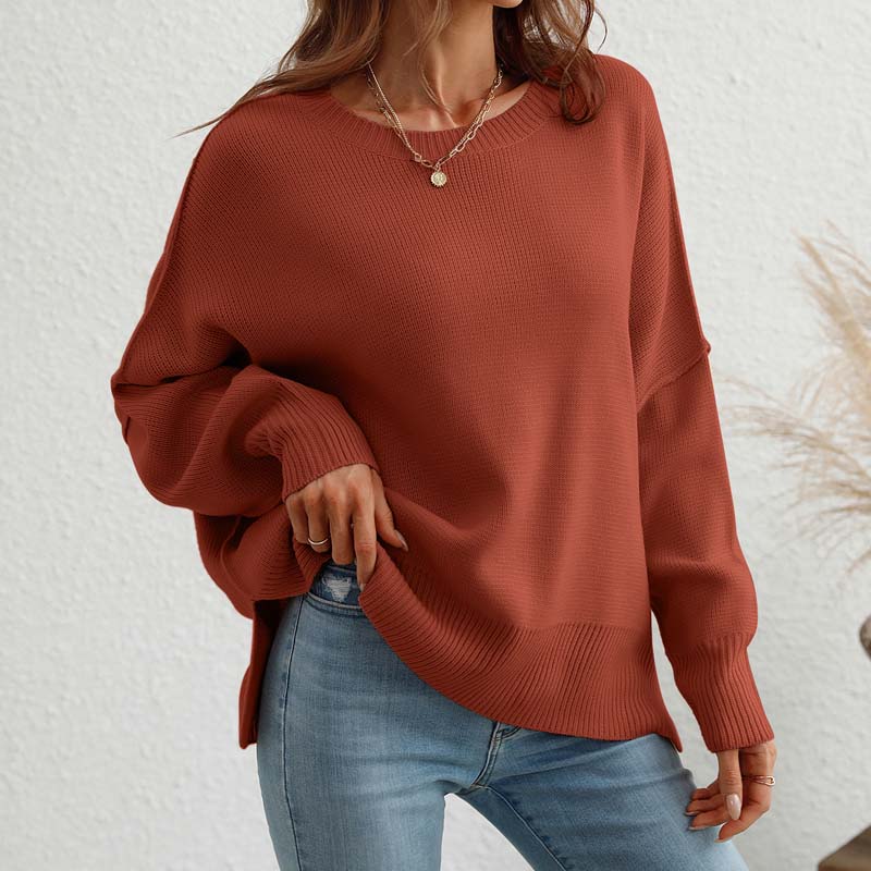 Casual Solid Colour Knit Sweater