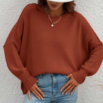 Casual Solid Colour Knit Sweater