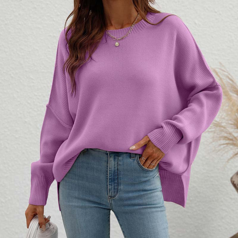 Casual Solid Colour Knit Sweater