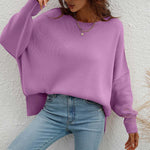 Casual Solid Colour Knit Sweater