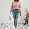 Casual Solid Colour Knit Sweater