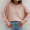 Casual Solid Colour Knit Sweater