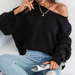 Casual Solid Colour Knit Sweater