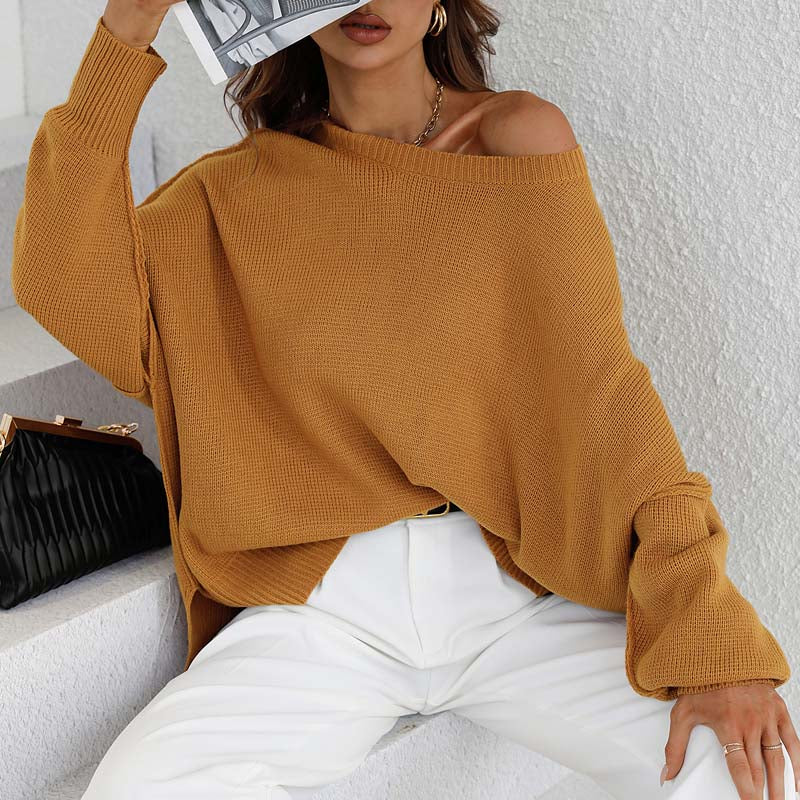 Casual Solid Colour Knit Sweater