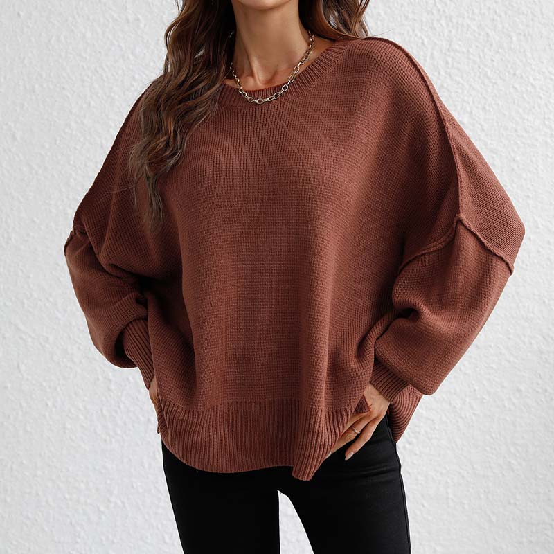 Casual Solid Colour Knit Sweater