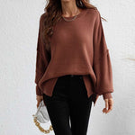 Casual Solid Colour Knit Sweater