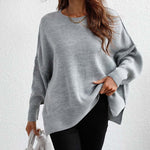 Casual Solid Colour Knit Sweater