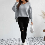 Casual Solid Colour Knit Sweater