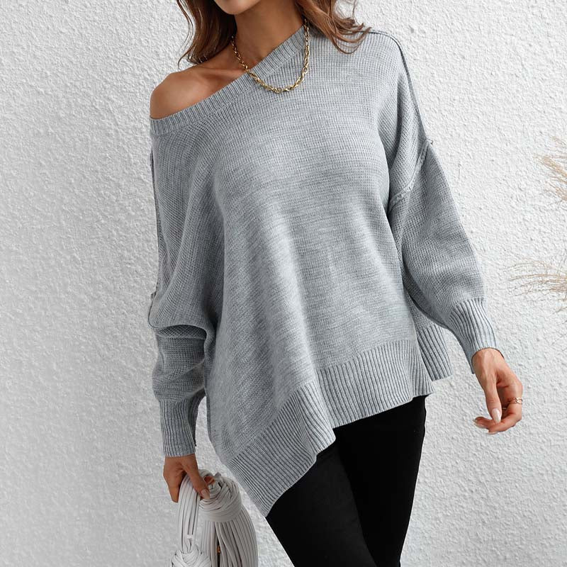 Casual Solid Colour Knit Sweater