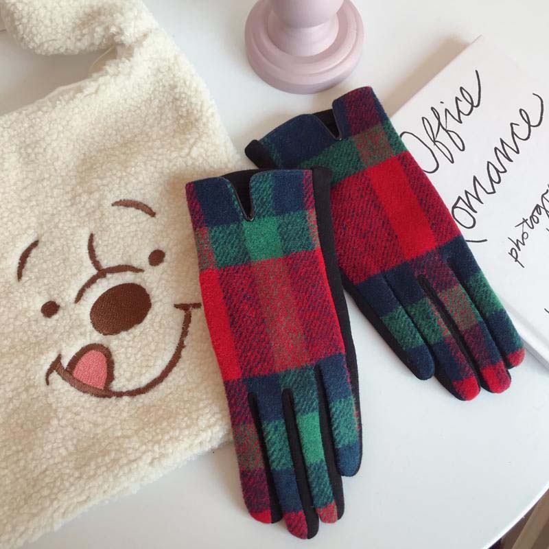 Vintage Plaid Warm Gloves