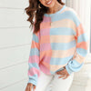 Casual Striped Knit Sweater
