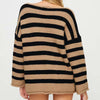 Casual Striped Knit Sweater