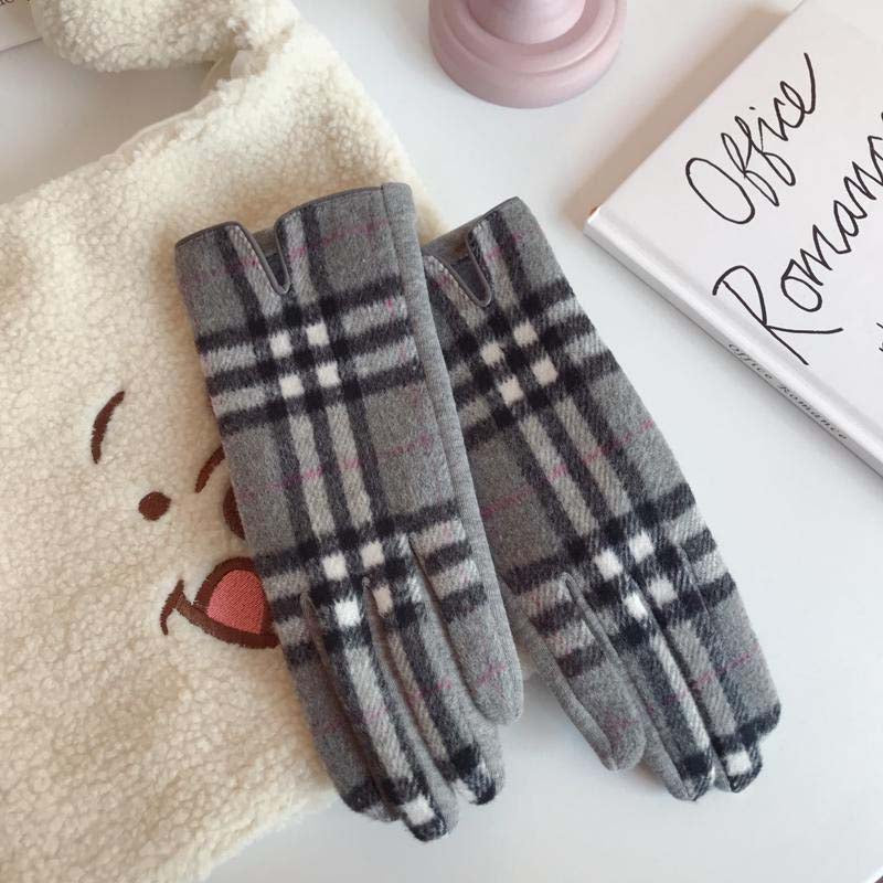 Vintage Plaid Warm Gloves