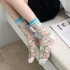 Floral Jacquard Breathable Socks