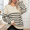 Vintage Striped Cable Sweater