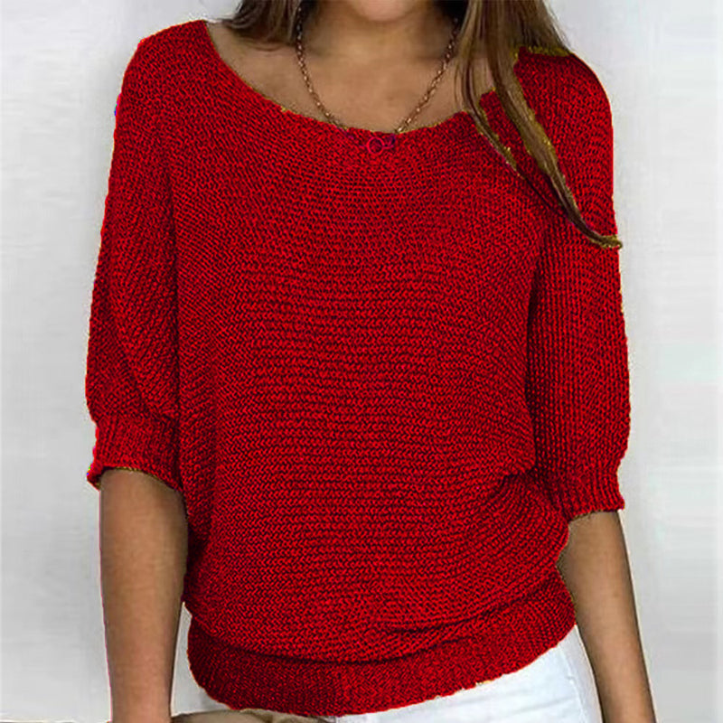 Solid Colour Casual Sweater