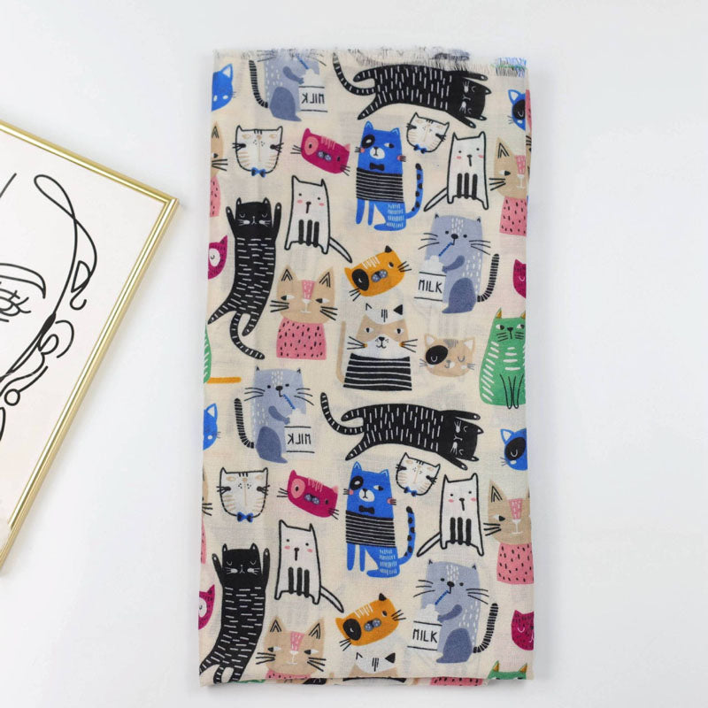 Creative Cartoon Cat Scarf