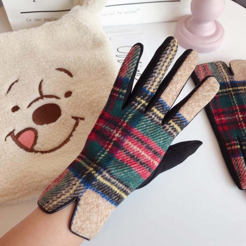 Vintage Plaid Warm Gloves