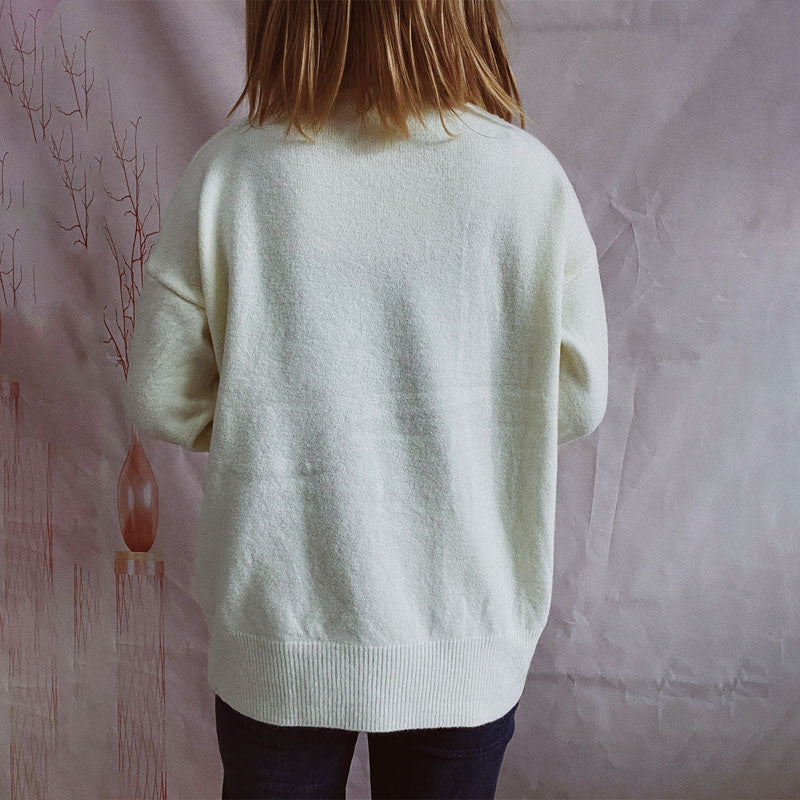 Casual Solid Colour Knit Sweater