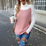 Casual Contrast Colour Sweater