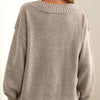 Casual Solid Colour Knit Sweater