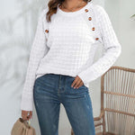 Casual Solid Colour Knit Sweater