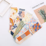 Floral Jacquard Breathable Socks